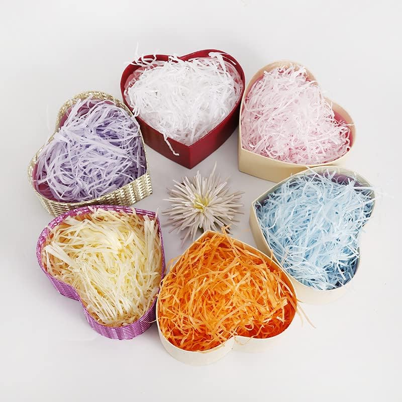 JINZOFLY Raffia Paper Shreds, 100g Shredded Paper for Gift Box, Crinkle Cut Paper Shred Filler for Gift Wrapping & Basket Filling(Champagne) - Image 5